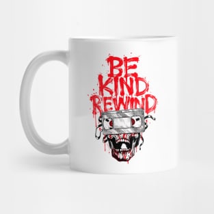 BE KIND REWIND vhs skull | Horror | 80s Horror | Vhs Horror | Retro horror Mug